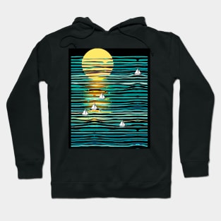 Sailing under a Harvest Moon Hoodie